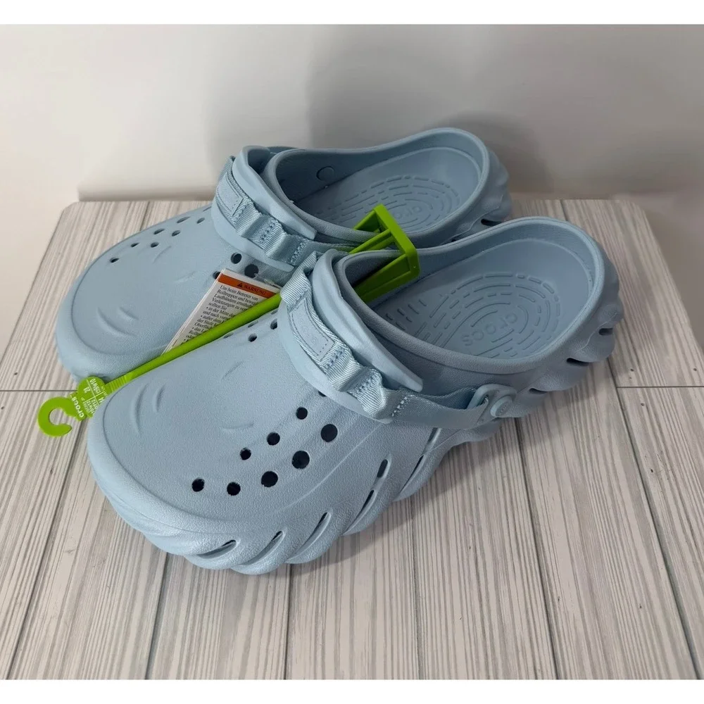 Crocs Echo Clog Light Blue Streetwear Molded Slip On  Mens Size 13 NEW